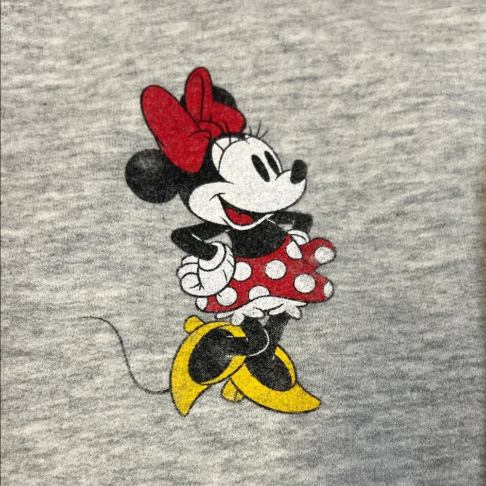 Disney Gap X Pullover Gray Sweatshirt with Minnie Mouse Large Winter Warmth - Picture 8 of 8